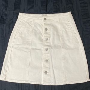 White Denim Skirt